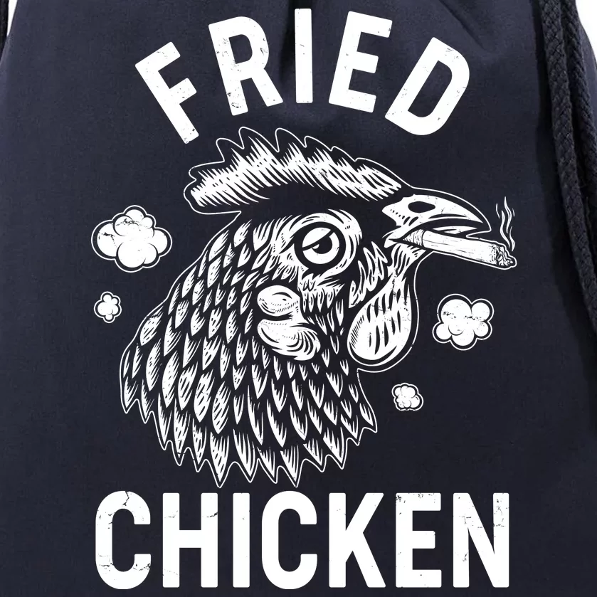 Funny Fried Chicken Smoking Joint Drawstring Bag