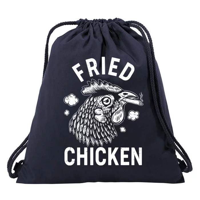 Funny Fried Chicken Smoking Joint Drawstring Bag