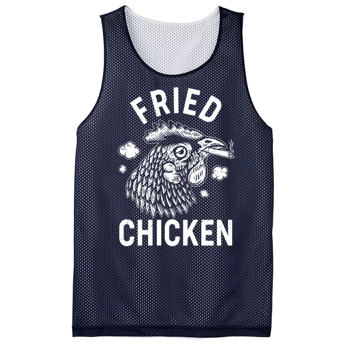 Funny Fried Chicken Smoking Joint Mesh Reversible Basketball Jersey Tank