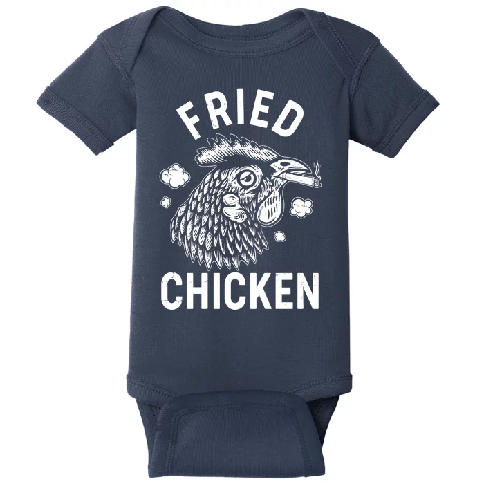 Funny Fried Chicken Smoking Joint Baby Bodysuit