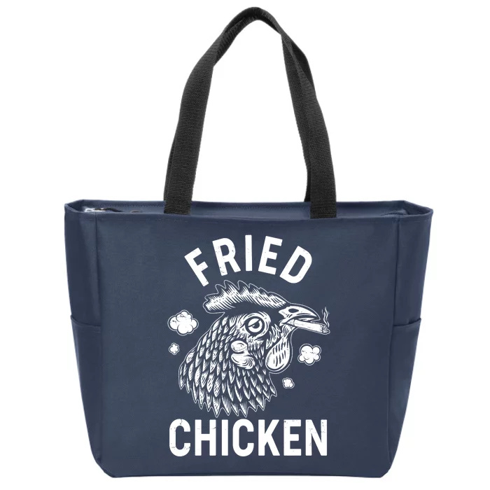 Funny Fried Chicken Smoking Joint Zip Tote Bag