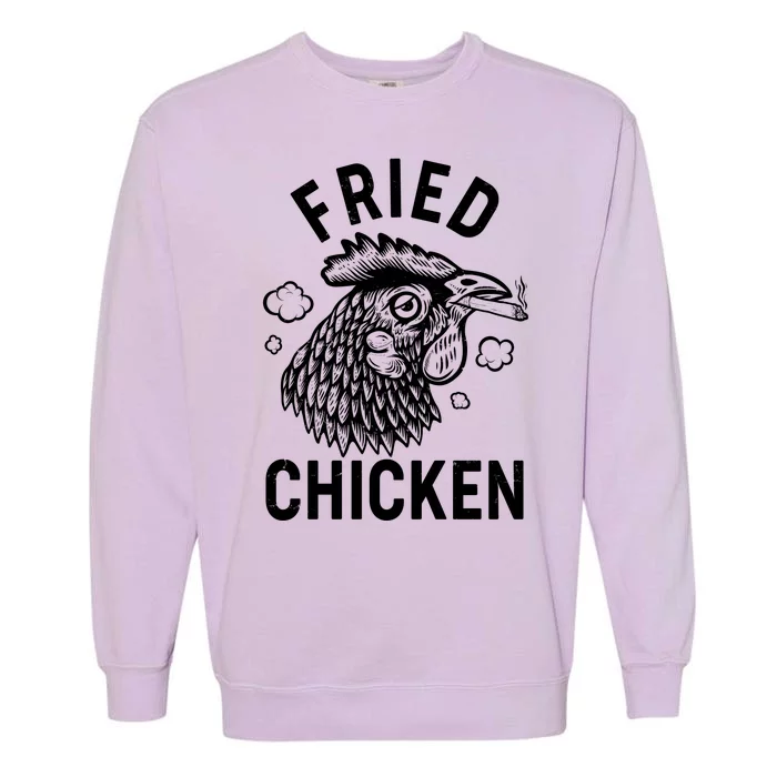 Funny Fried Chicken Smoking Joint Garment-Dyed Sweatshirt