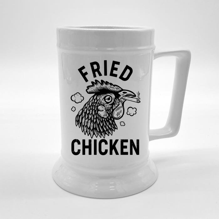 Funny Fried Chicken Smoking Joint Front & Back Beer Stein