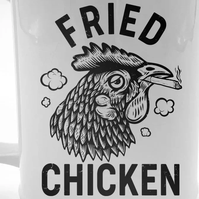 Funny Fried Chicken Smoking Joint Front & Back Beer Stein