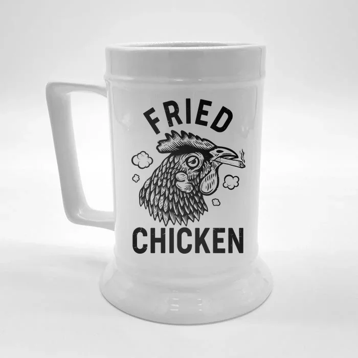 Funny Fried Chicken Smoking Joint Front & Back Beer Stein