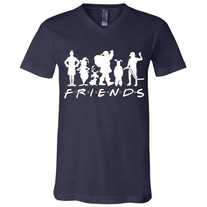 Funny Friends Famous Christmas Movies V-Neck T-Shirt