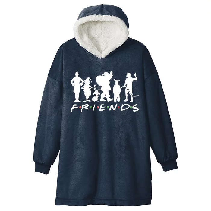 Funny Friends Famous Christmas Movies Hooded Wearable Blanket