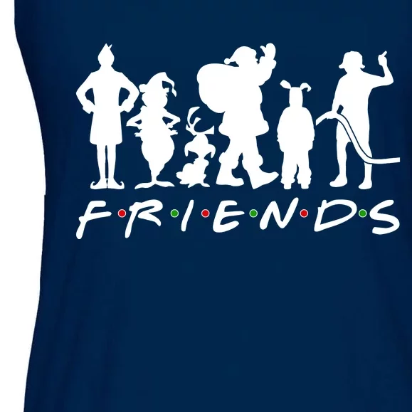 Funny Friends Famous Christmas Movies Ladies Essential Flowy Tank