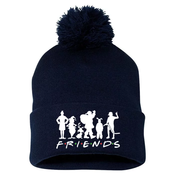 Funny Friends Famous Christmas Movies Pom Pom 12in Knit Beanie