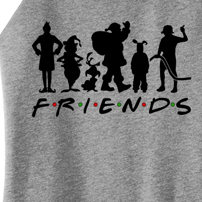 Funny Friends Famous Christmas Movies Women’s Perfect Tri Rocker Tank