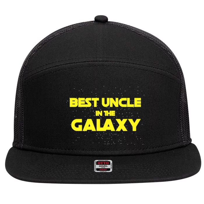 Funny Galaxy Uncle 7 Panel Mesh Trucker Snapback Hat