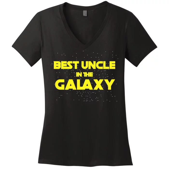 Funny Galaxy Uncle Women's V-Neck T-Shirt