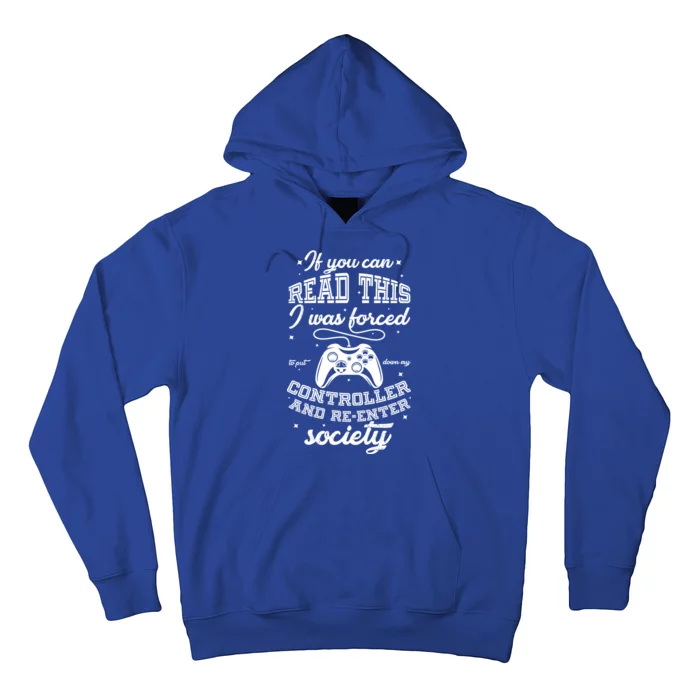 Funny Gamer Re-Enter Society Hoodie