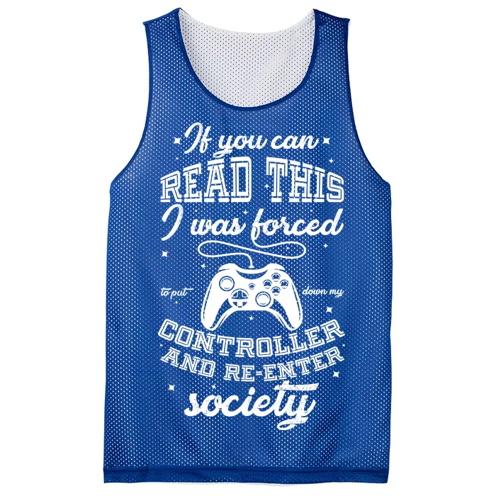 Funny Gamer Re-Enter Society Mesh Reversible Basketball Jersey Tank