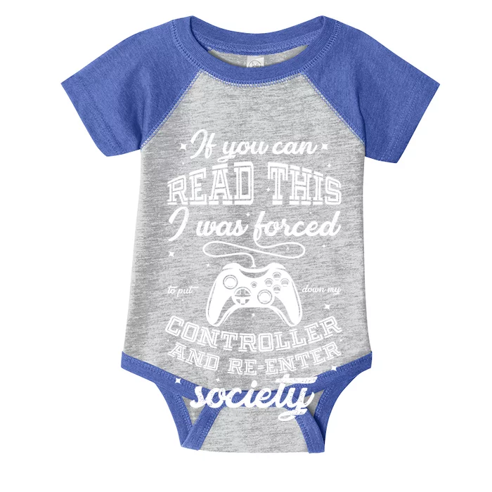 Funny Gamer Re-Enter Society Infant Baby Jersey Bodysuit