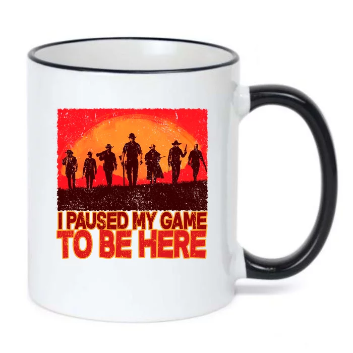 Funny Gaming Paused My Game To Be Here Black Color Changing Mug