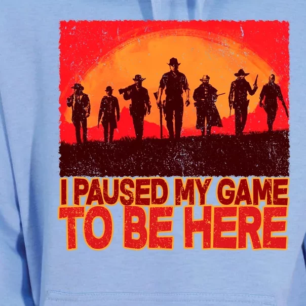 Funny Gaming Paused My Game To Be Here Unisex Surf Hoodie