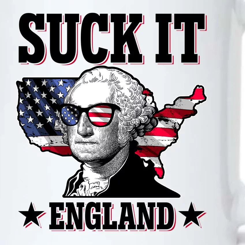 Funny George Washington Suck It England Black Color Changing Mug