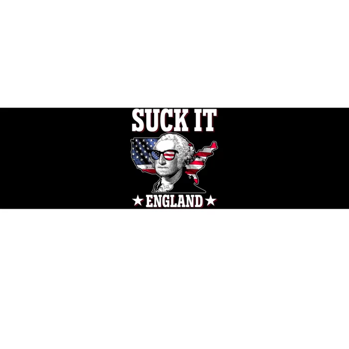 Funny George Washington Suck It England Bumper Sticker