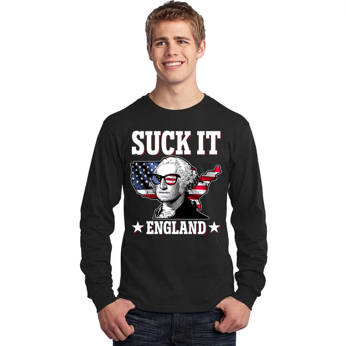 Funny George Washington Suck It England Tall Long Sleeve T-Shirt