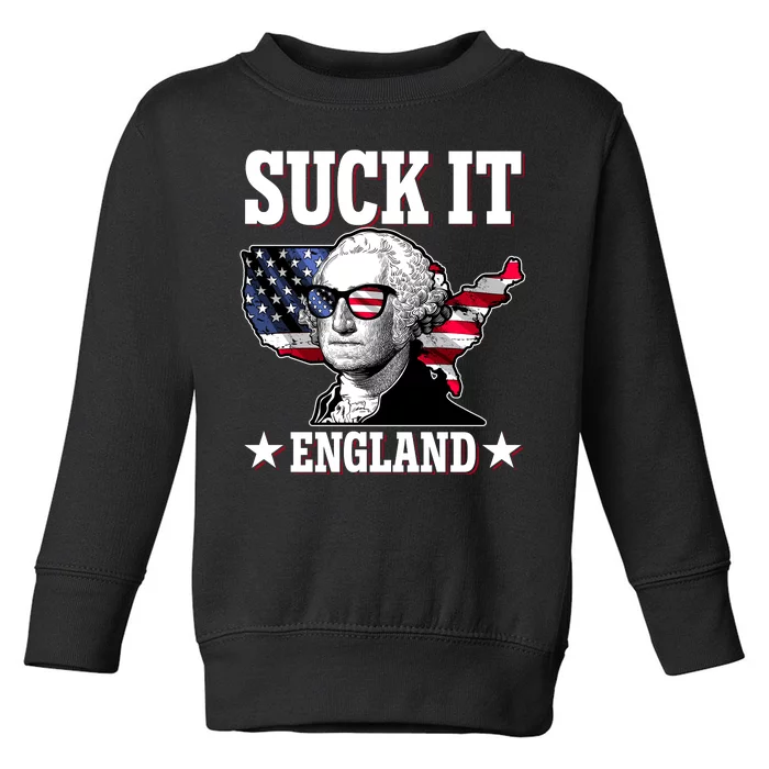 Funny George Washington Suck It England Toddler Sweatshirt