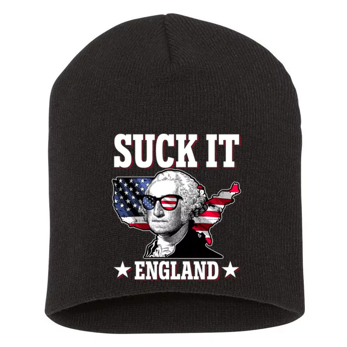 Funny George Washington Suck It England Short Acrylic Beanie