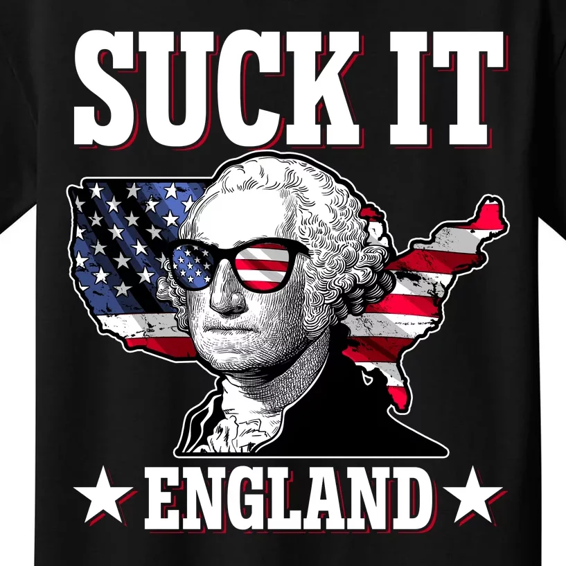 Funny George Washington Suck It England Kids T-Shirt