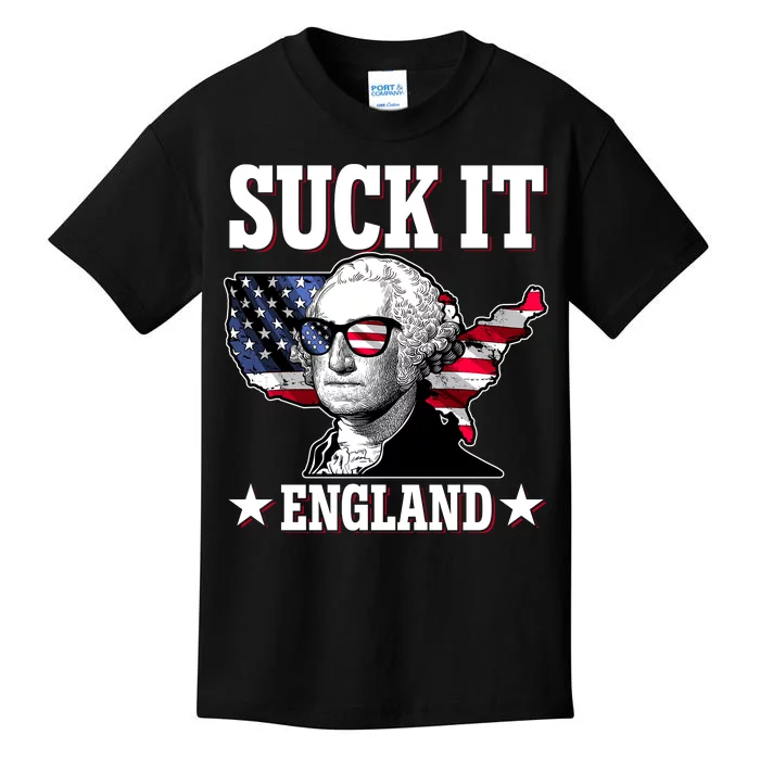 Funny George Washington Suck It England Kids T-Shirt