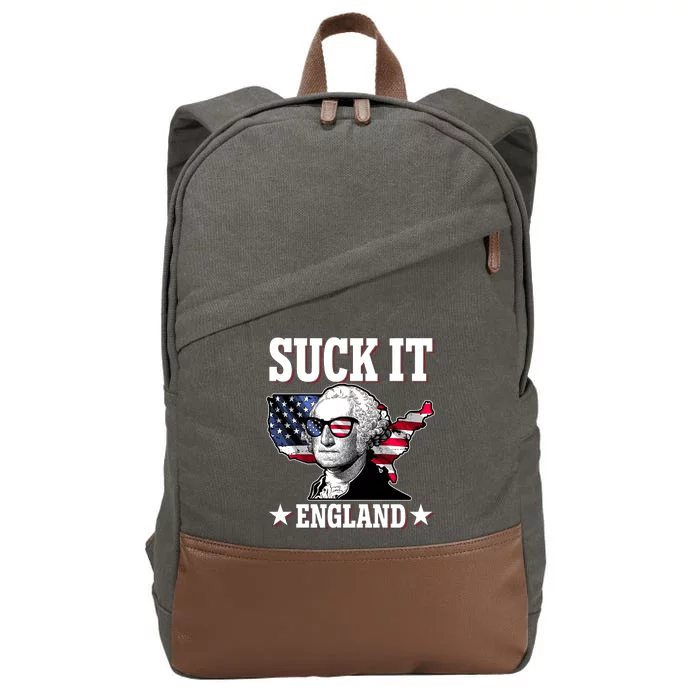 Funny George Washington Suck It England Cotton Canvas Backpack