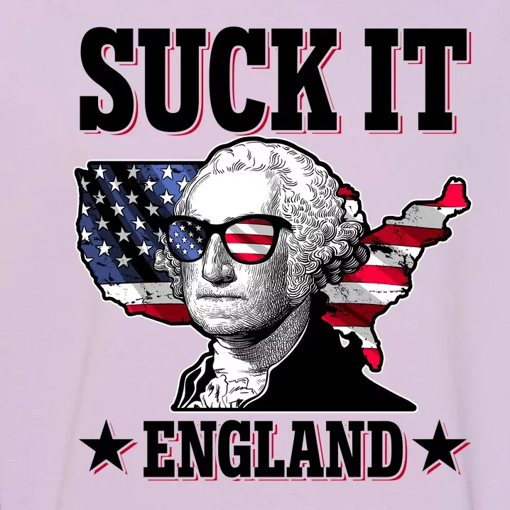 Funny George Washington Suck It England Garment-Dyed Sweatshirt