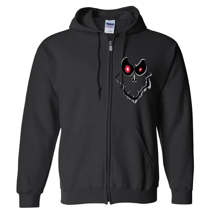 Funny Ghost Face Halloween Full Zip Hoodie