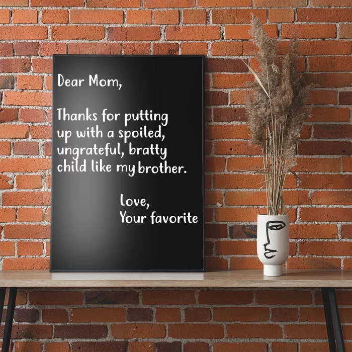 Funny Gift For Mothers Dear Mom (Brother) Poster