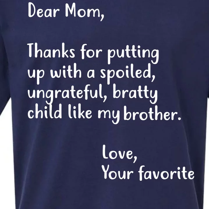 Funny Gift For Mothers Dear Mom (Brother) Sueded Cloud Jersey T-Shirt