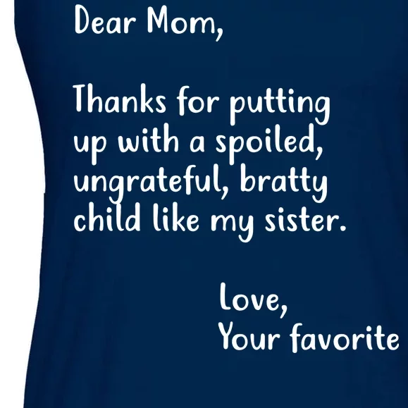 Funny Gift For Mothers Dear Mom (Sister) Ladies Essential Flowy Tank