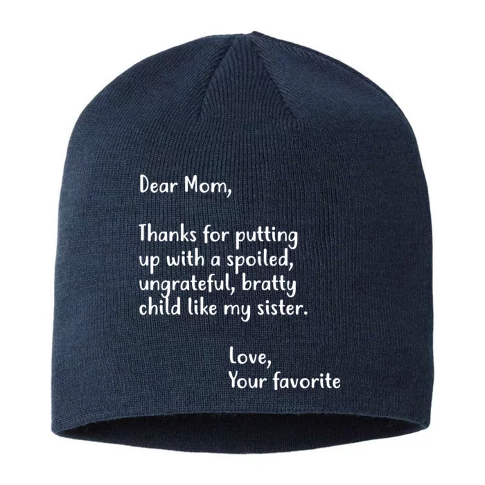 Funny Gift For Mothers Dear Mom (Sister) 8 1/2in Sustainable Knit Beanie