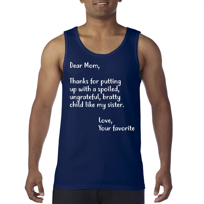 Funny Gift For Mothers Dear Mom (Sister) Tank Top