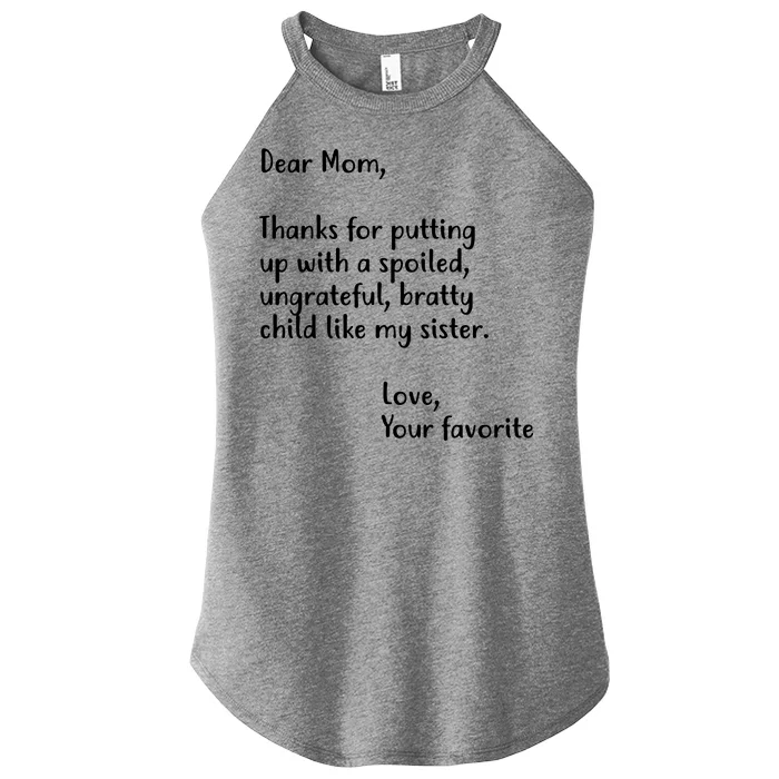 Funny Gift For Mothers Dear Mom (Sister) Women’s Perfect Tri Rocker Tank