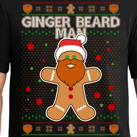 Funny Ginger Beard Man Ugly Christmas Sweater Pajama Set