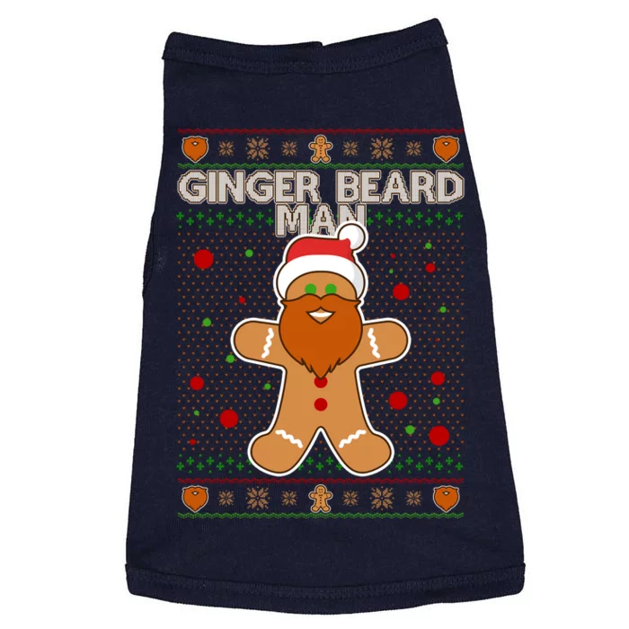 Funny Ginger Beard Man Ugly Christmas Sweater Doggie Tank