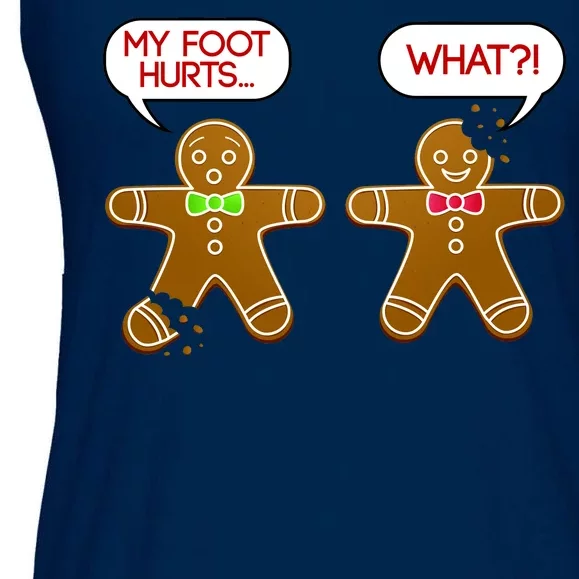 Funny Gingerbread Christmas Ladies Essential Flowy Tank