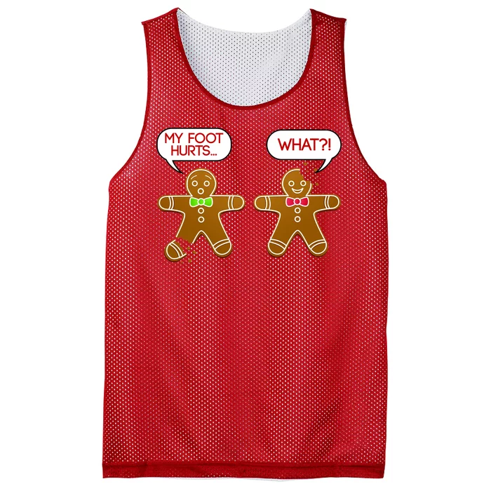 Funny Gingerbread Christmas Mesh Reversible Basketball Jersey Tank