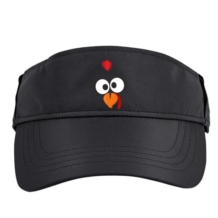 Funny Gobble Turkey Face Adult Drive Performance Visor