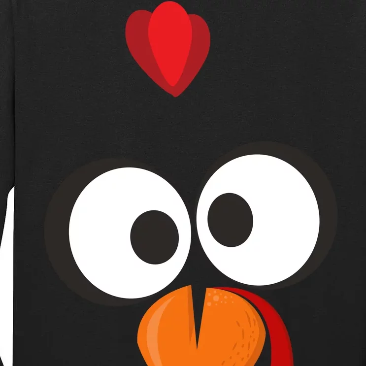 Funny Gobble Turkey Face Tall Long Sleeve T-Shirt