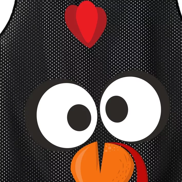 Funny Gobble Turkey Face Mesh Reversible Basketball Jersey Tank