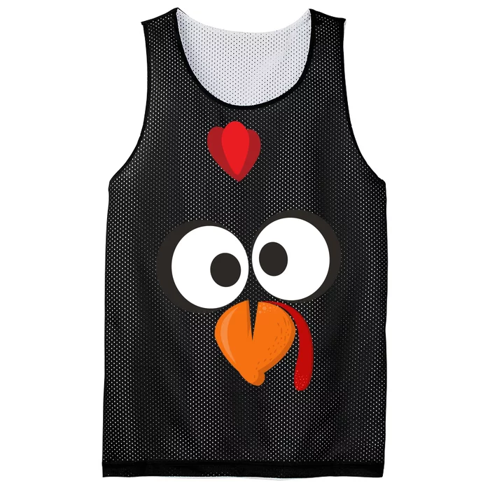 Funny Gobble Turkey Face Mesh Reversible Basketball Jersey Tank