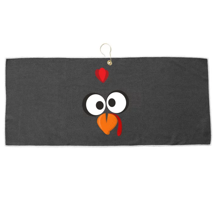 Funny Gobble Turkey Face Large Microfiber Waffle Golf Towel