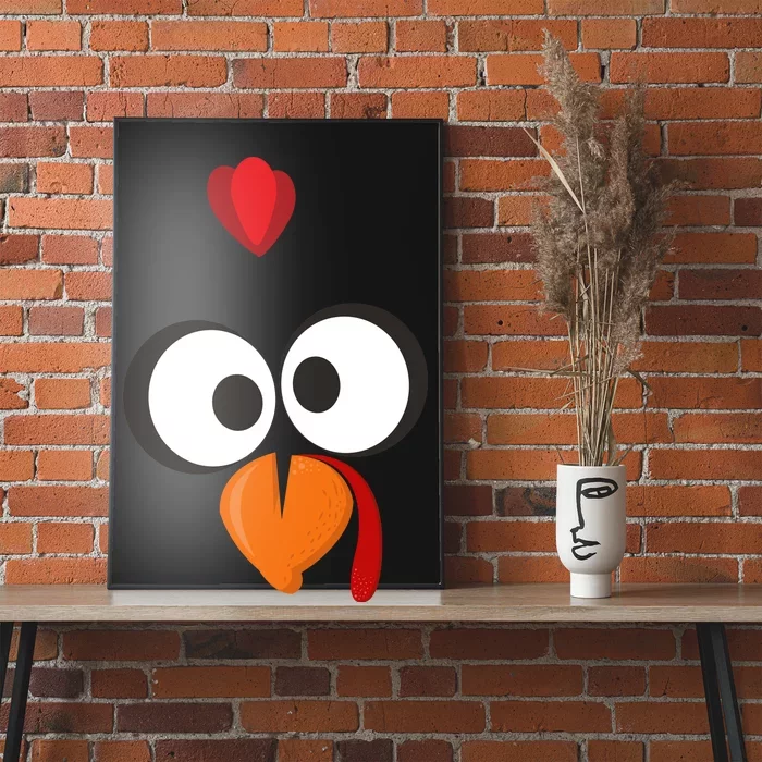 Funny Gobble Turkey Face Poster