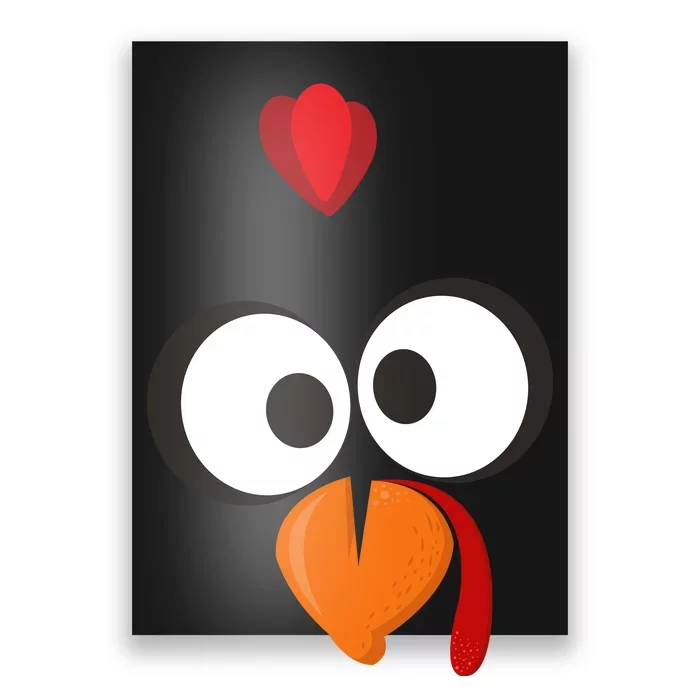 Funny Gobble Turkey Face Poster