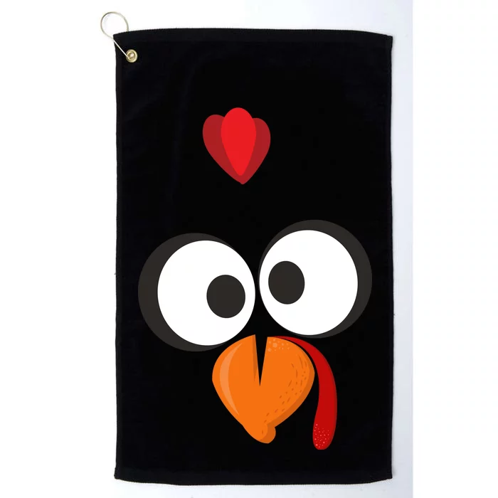 Funny Gobble Turkey Face Platinum Collection Golf Towel