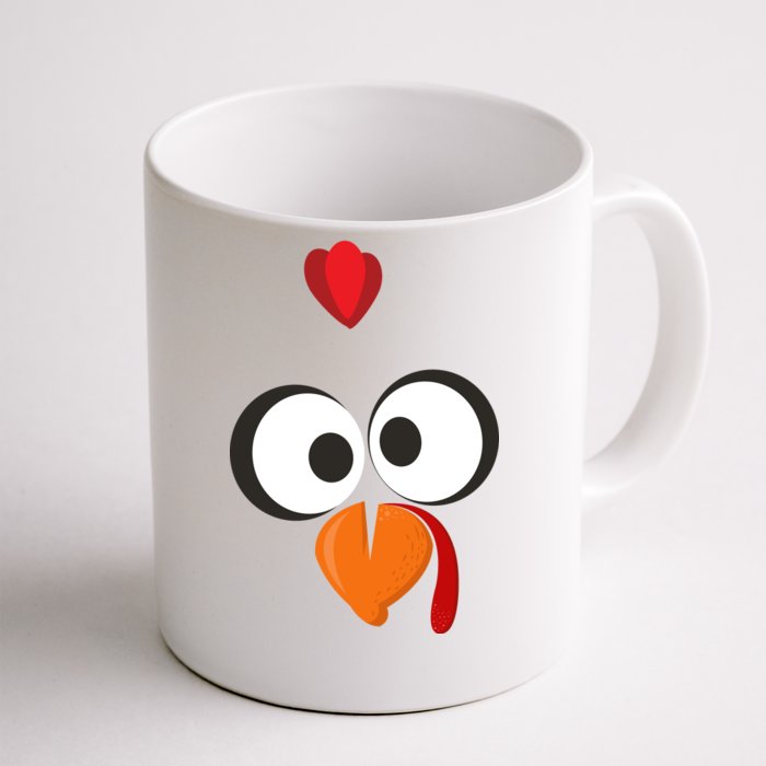 Funny Gobble Turkey Face Front & Back Coffee Mug